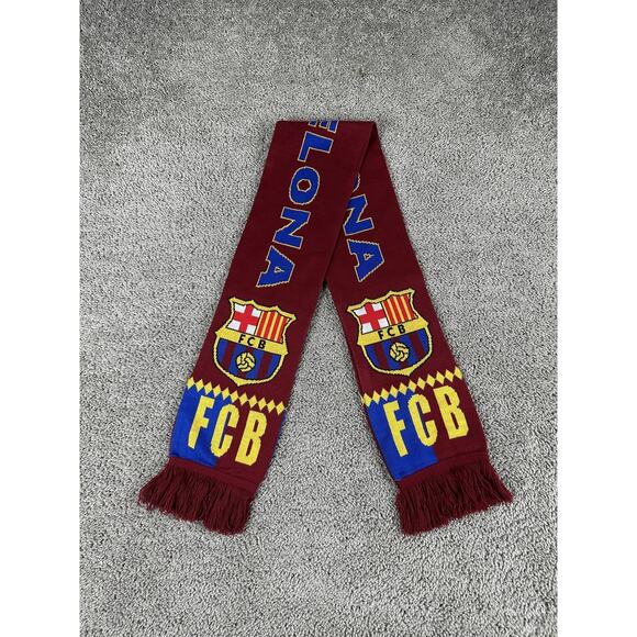 FC Barcelona Scarf Mens 1899 La Liga Soccer Football Fan Gear FCB - Picture 1 of 9